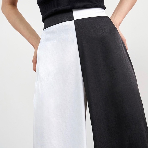 ANTHROPOLOGIE Porridge Colorblocked Wide-Leg Pants - Picture 3 of 3